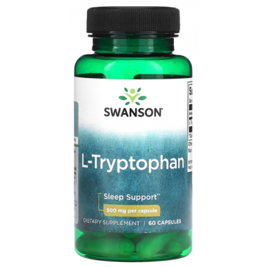 Swanson L -Tripptophan, 500 mg - 60 kapsulas – madala kalorsusega toode firmalt SWANSON, osta SportFit-ist