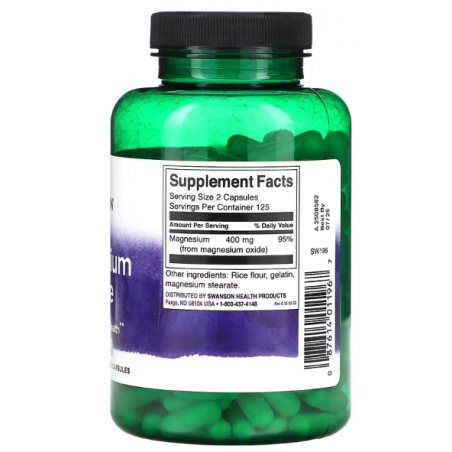 Swanson magnijs, 200 mg - 250 kapsulas