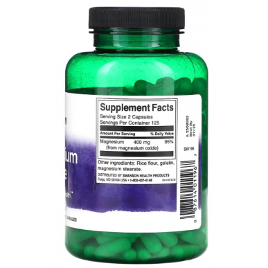 Swanson magnijs, 200 mg - 250 kapsulas – madala kalorsusega toode firmalt SWANSON, osta SportFit-ist