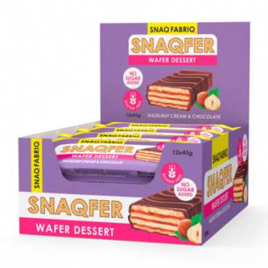 SNAQ fabriq vafeļu baton "lazdu riekstu krēms un šokolāde", 45 g – madala kalorsusega toode firmalt Snaq Fabriq, osta SportFit-ist