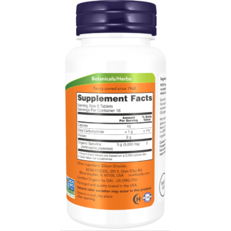 Tagad ēdieni spirulina, 500 mg - 100 tabletes