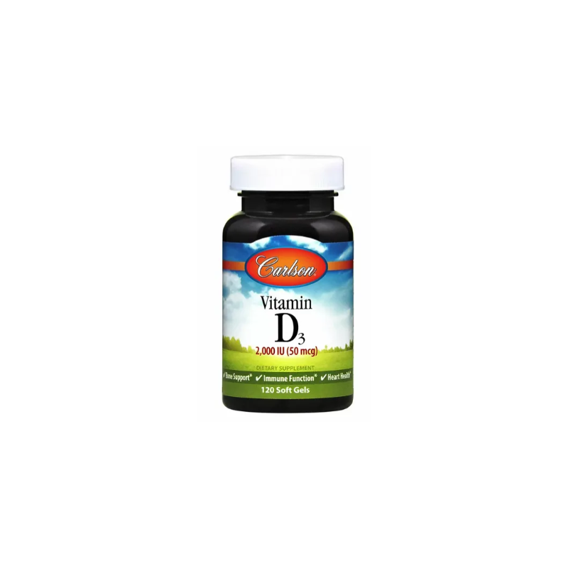 Carlson vitamīns D3, 2000 SV, N120