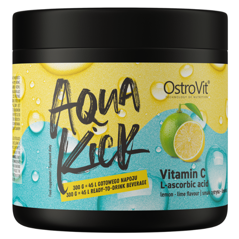 Ostrovit Aqua Kick C vitamīns, citrons - 300 g Ostrovit Aqua Kick C vitamīns, citrons - 300 g