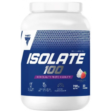 Treec uztura izolāts 100, krēmveida -strawberry - 700g – madala kalorsusega toode firmalt TREC NUTRITION, osta SportFit-ist