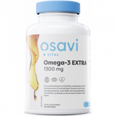 Omega -3 Papildu molekulāri destilli, 1300 mg (citrons) - 120 SoftGels – madala kalorsusega toode firmalt Osavi, osta SportFit-ist
