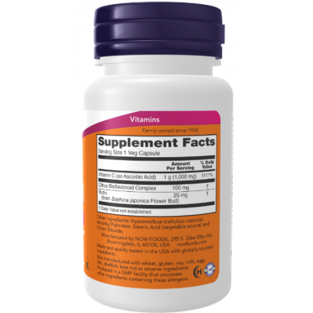 Tagad C -1 000 vitamīns ar 100 mg bioflavonoīdiem - 100 vegānu kapsulām