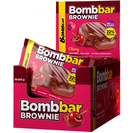 Bombbar glazēti cepumi "Cherry Brownie", 50 g