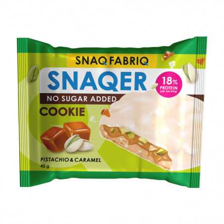 SNAQ FABRIQ SNAQER glazēts sīkdatne, pistācijas un karamele, 45 g