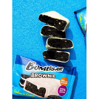 Bombbar glazēts sīkdatne "Brownie Cookie-Cream", 50 g – madala kalorsusega toode firmalt Bombbar, osta SportFit-ist