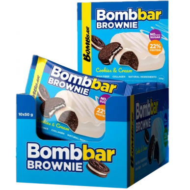 Bombbar glazēts sīkdatne "Brownie Cookie-Cream", 50 g – madala kalorsusega toode firmalt Bombbar, osta SportFit-ist