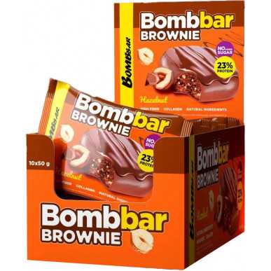 Bombbar glazēts sīkdatne ar "Brownie Hazelnuts", 50 g – madala kalorsusega toode firmalt Bombbar, osta SportFit-ist