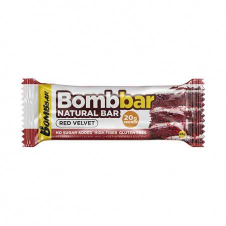 BombBar glazētā olbaltumvielu batona "sarkanais samts", 60 g
