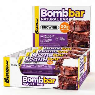 BombBar glazētā olbaltumvielu batona "Brownie", 60g