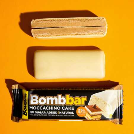 Bombbar stiklots olbaltumvielu bārs "Mokaccino kūka", 40 g