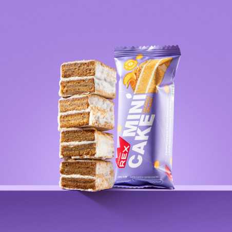 Olbaltumvielu rex mini olbaltumvielu kūka apelsīna kūka, 40 g