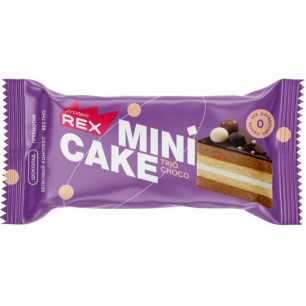 Olbaltumvielu rex mini olbaltumvielu kūka trīs šokolādes, 40 g