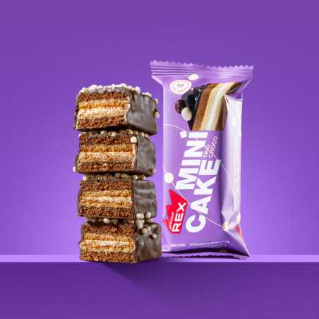Olbaltumvielu rex mini olbaltumvielu kūka trīs šokolādes, 40 g