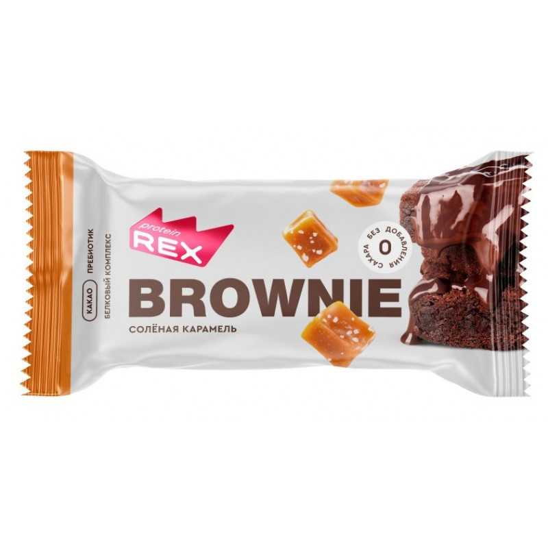Olbaltumvielu rex olbaltumvielu brūnā sāls karameļu kūka, 50 g