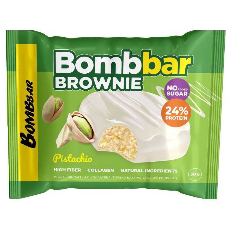 Bombbar glazēts sīkdatne ar "Brownie Pistachio", 50 g
