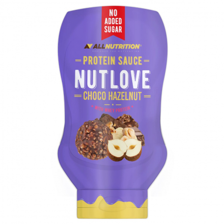 Allnadrition Nutlove mērce ar šokolādi un lazdu riekstu ar olbaltumvielām, 280 ml