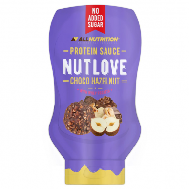 Allnadrition Nutlove mērce ar šokolādi un lazdu riekstu ar olbaltumvielām, 280 ml – madala kalorsusega toode firmalt AllNutrition, osta SportFit-ist
