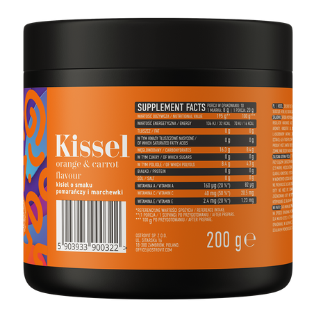 Ostrovit Kissell apelsīns un burkāns, 200 g