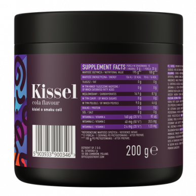Ostrovit Kissel Cola, 200 g – madala kalorsusega toode firmalt Ostrovit, osta SportFit-ist