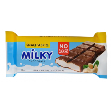 SNAQ FABRIQ MILKY Chocolate Milk-Cashews, 55 g – low-calorie product from Snaq Fabriq, buy in SportFit