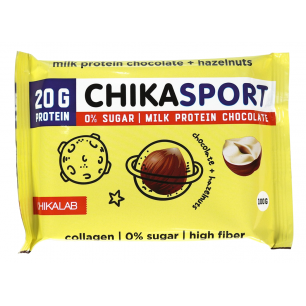 Chikalab Chikasport olbaltumvielu šokolāde ar lazdu riekstiem, 100 g