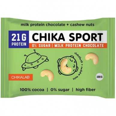 CHIKALAB Proteiinishokolaad india pähklitega, ilma suhkruta, 100 g – madala kalorsusega toode firmalt Chikalab, osta SportFit-ist