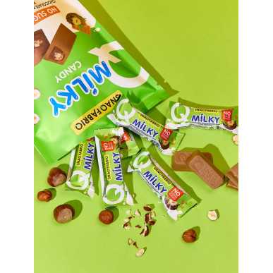 SNAQ FABRIQ Milky Candy Chocolate Candies Chocolate-Hazelnut-Wafer, 130 g – low-calorie product from Snaq Fabriq, buy in SportFit