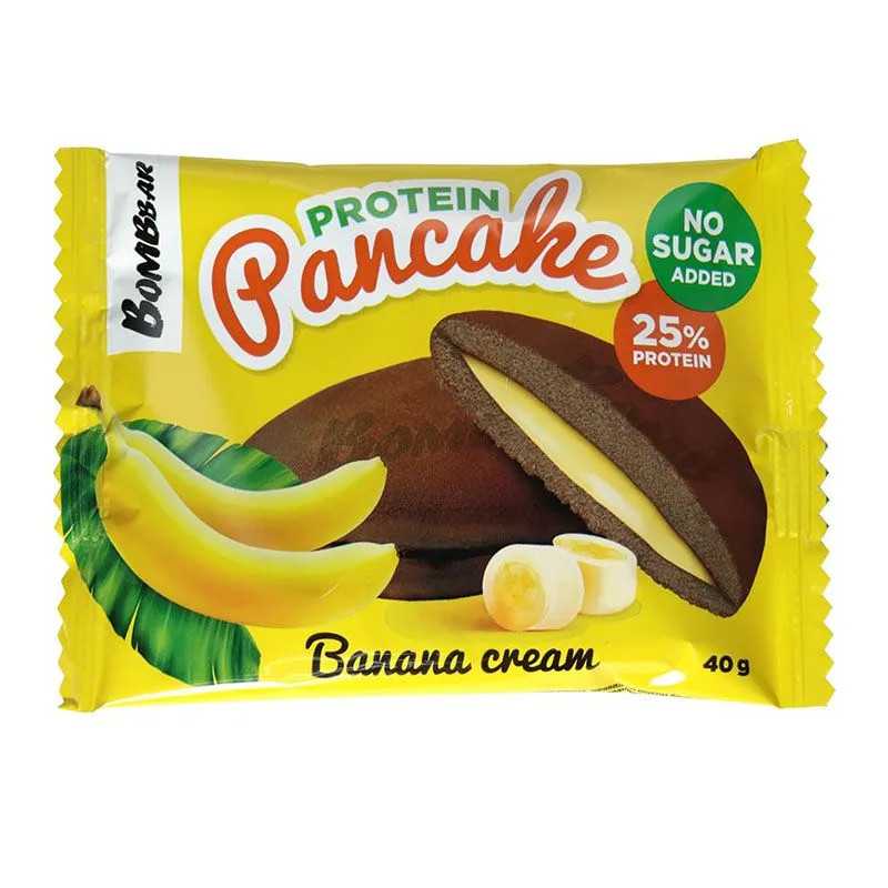 BOMBBAR Proteiinipannkook "Banaanikreem", ilma suhkruta, 40 g BOMBBAR Proteiinipannkook "Banaanikreem", ilma suhkruta, 40 g