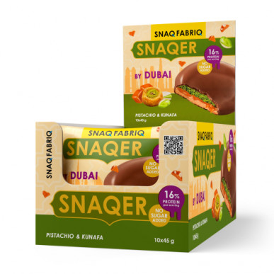 SNAQ FABRIQ SNAQER COKIE "PISTACHIO NUTS un KUNAFA", Dubaijas sērija, 45 g – madala kalorsusega toode firmalt Snaq Fabriq, osta SportFit-ist
