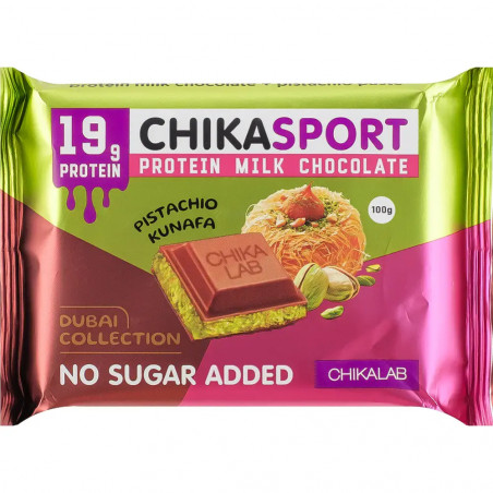 Chikalab olbaltumvielu šokolāde bez cukura - Dubaijas šokolāde, 100 g