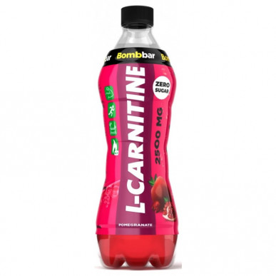BOMBBAR Напиток слабогазированный L-carnitine - Гранат, 500 мл – низкокалорийный продукт от Bombbar, купить в SportFit