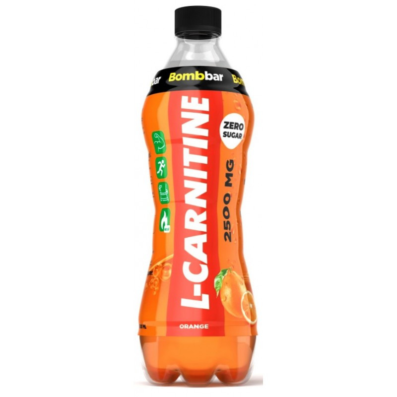 Bombbar viegli gāzēts dzēriens ar l -carnitīnu - apelsīnu, 500 ml Bombbar viegli gāzēts dzēriens ar l -carnitīnu - apelsīnu, 500 ml