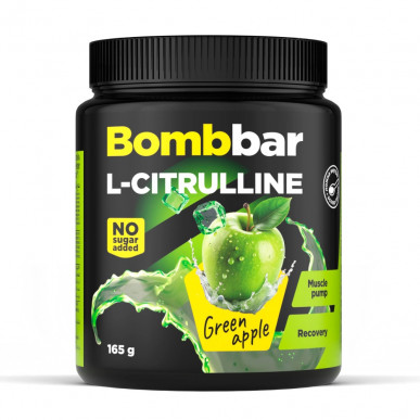BOMBBAR Коктейль L-Сitrulline Зеленое яблоко, 165г – низкокалорийный продукт от Bombbar, купить в SportFit
