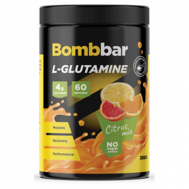 BOMBBAR Л-глютамин - Цитрус, 300 г – низкокалорийный продукт от Bombbar, купить в SportFit