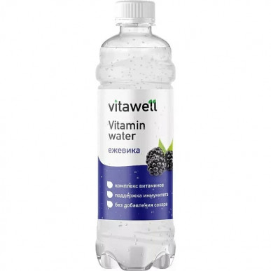 FITNESS FOOD FACTORY Vitawell витаминная вода, Ежевика, 500 мл – низкокалорийный продукт от , купить в SportFit