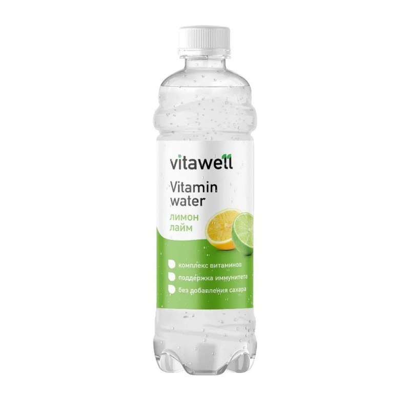 FITNESS FOOD FACTORY Vitawell витаминная вода Лимон-лайм, 500 мл FITNESS FOOD FACTORY Vitawell витаминная вода Лимон-лайм, 500 мл