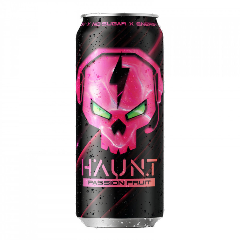 FITNESS FOOD FACTORY Energy Drink HAUNT, Passion Fruit, 450 ml FITNESS FOOD FACTORY Energy Drink HAUNT, Passion Fruit, 450 ml