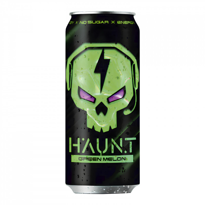 Tugevalt gaseeritud energiajook HAUNT, 450 ml, Roheline melon Tugevalt gaseeritud energiajook HAUNT, 450 ml, Roheline melon