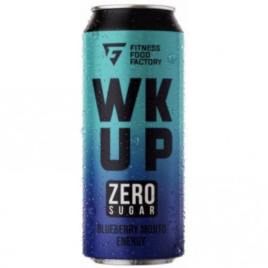 FITNESS FOOD FACTORY Energy Drink WK UP Blueberry Mojito, 450 ml – low-calorie product from , buy in SportFit