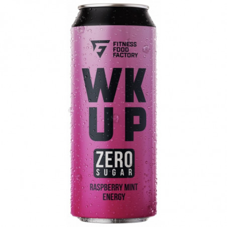 Fitnesa pārtikas rūpnīcas enerģijas dzēriens wk up aveņu monēta, 450 ml