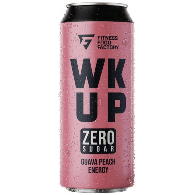 FITNESS FOOD FACTORY Energy Drink WK UP Guava Peach, 450 ml FITNESS FOOD FACTORY Energy Drink WK UP Guava Peach, 450 ml
