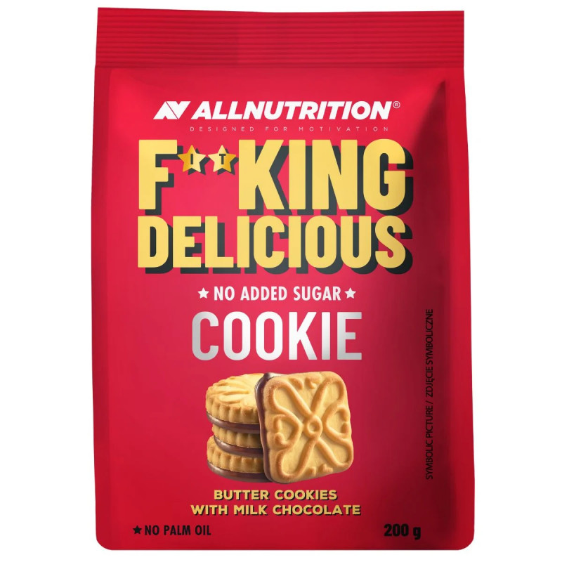 ALLNUTRITION F**king Delicious Cookie with Milk Chocolate, 200 g ALLNUTRITION F**king Delicious Cookie with Milk Chocolate, 200 g