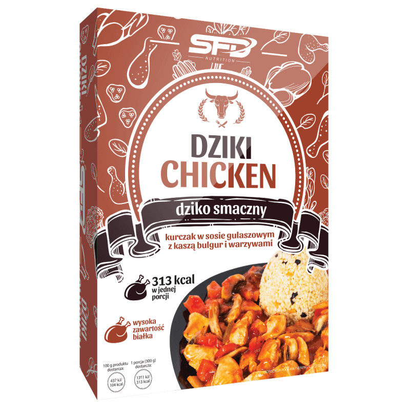 ALLNUTRITION Chicken in goulash sauce with bulgur and vegetables, 300 g ALLNUTRITION Chicken in goulash sauce with bulgur and vegetables, 300 g