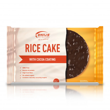 GENIUS NUTRITION Riisigalet kakaoglasuuriga, suhkruvaba, 40 g