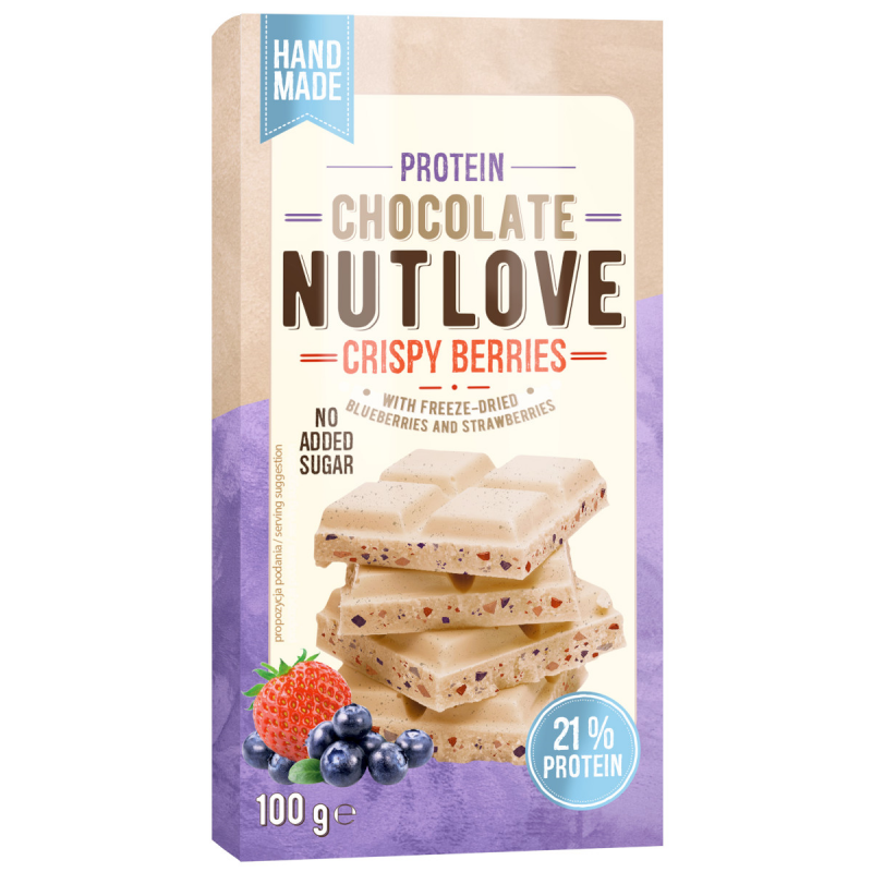 ALLNUTRITION NUTLOVE Protein chocolate Crispy Berries, 100 g ALLNUTRITION NUTLOVE Protein chocolate Crispy Berries, 100 g