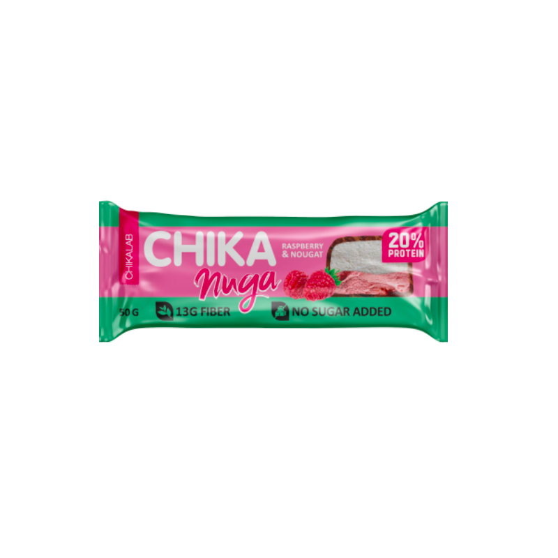 „Chikalab Chika“ peilio baltymų baras šokolado peiliu „Raspberry“, 50 g